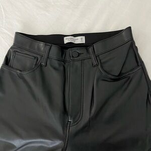 Abercrombie & Fitch Black Faux Leather Pants